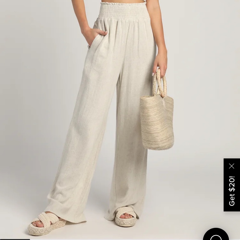 Lulus smocked wide leg pants